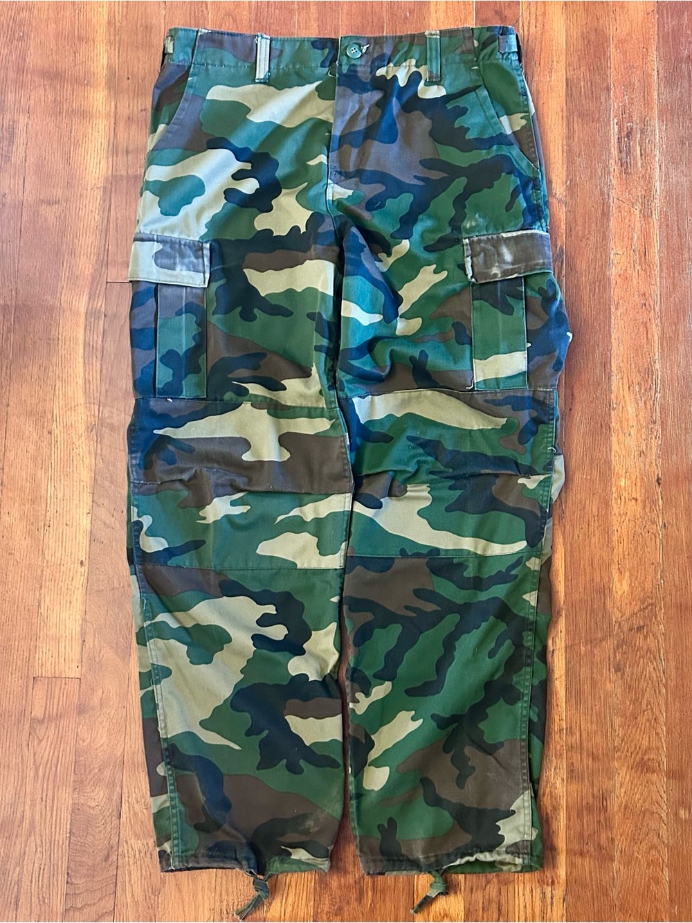 Vintage ‘90s Winchester Woodland Camo Military Double Knee Cargo Pants 36x30
